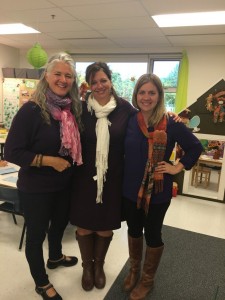 We all showed up in purple today! Mrs. McCarthy, Ms. Jo and Madame McCarthy